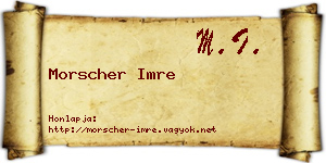 Morscher Imre névjegykártya